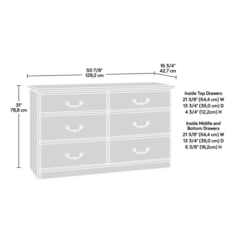 Sauder Orchard Hills 6 Drawer Dresser, Carolina Oak finish - Image 9