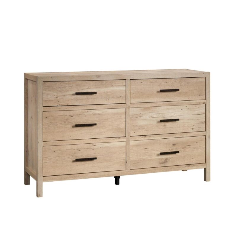 Sauder Pacific View 6-Drawer Bedroom Dresser, Prime Oak Finish - Image 3