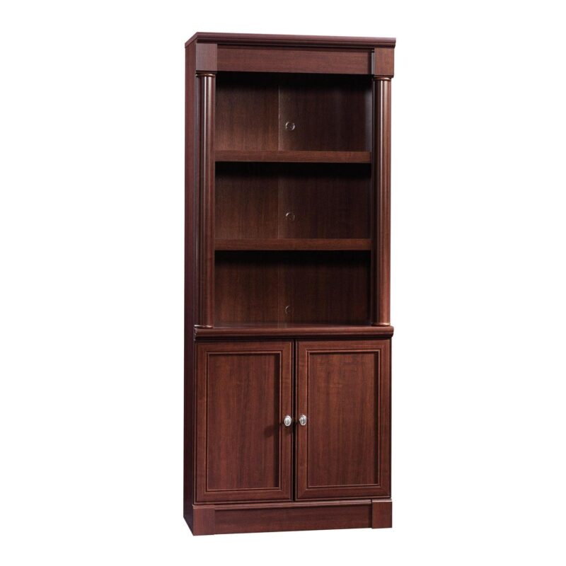 Sauder Palladia Library Bookcase With Doors, Select Cherry Finish - Image 11