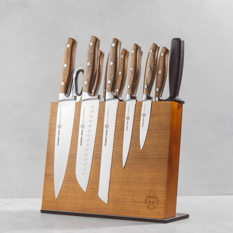 Schmidt BrothersA Cutlery 14-Piece Acacia Forged Stainless Steel Knife Block Set, Acacia Wood Handle