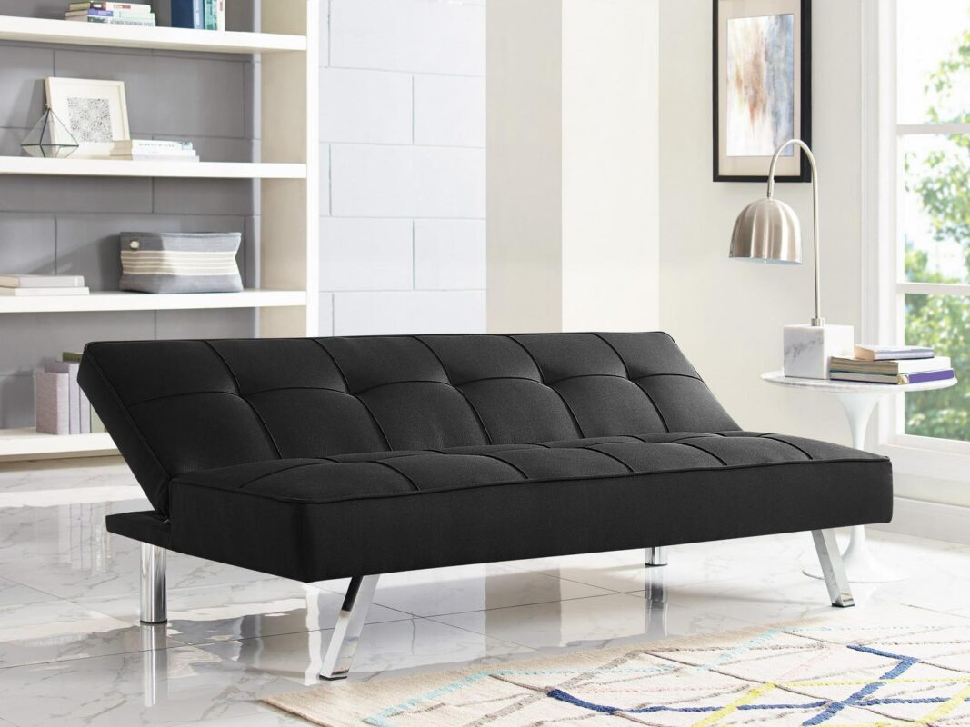 Serta Chelsea Modern Full Futon, Black Fabric - Image 6