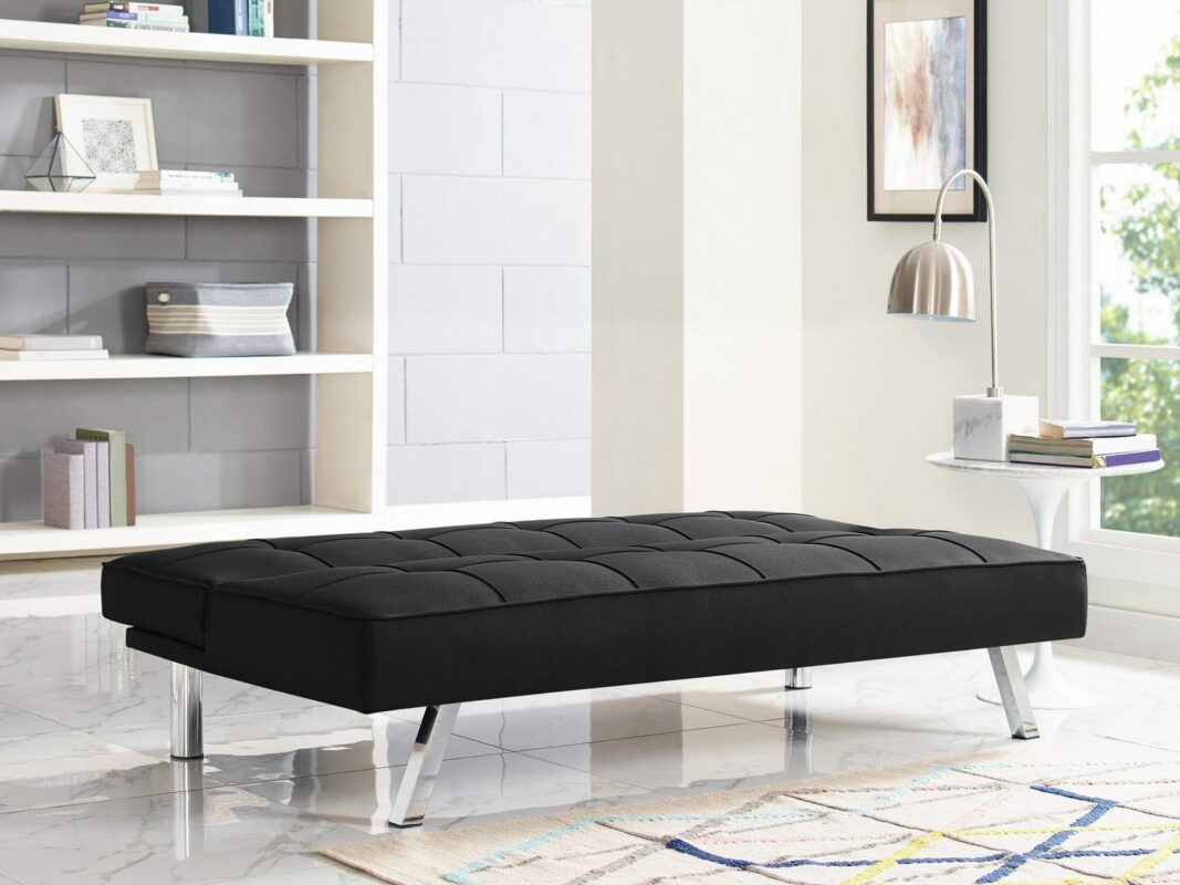 Serta Chelsea Modern Full Futon, Black Fabric - Image 7