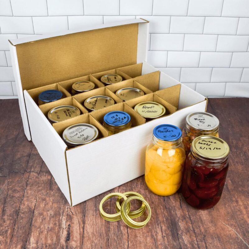 Set of 3 Mason Jar Cardboard Storage Boxes / Quart Jar Containers for Moving and Stacking - Image 5