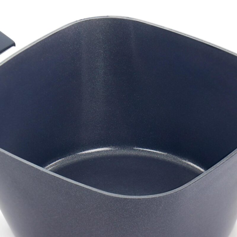 Soho Lounge Diamond 10 Piece Ceramic Nonstick Aluminum Cookware Set in Blue - Image 4