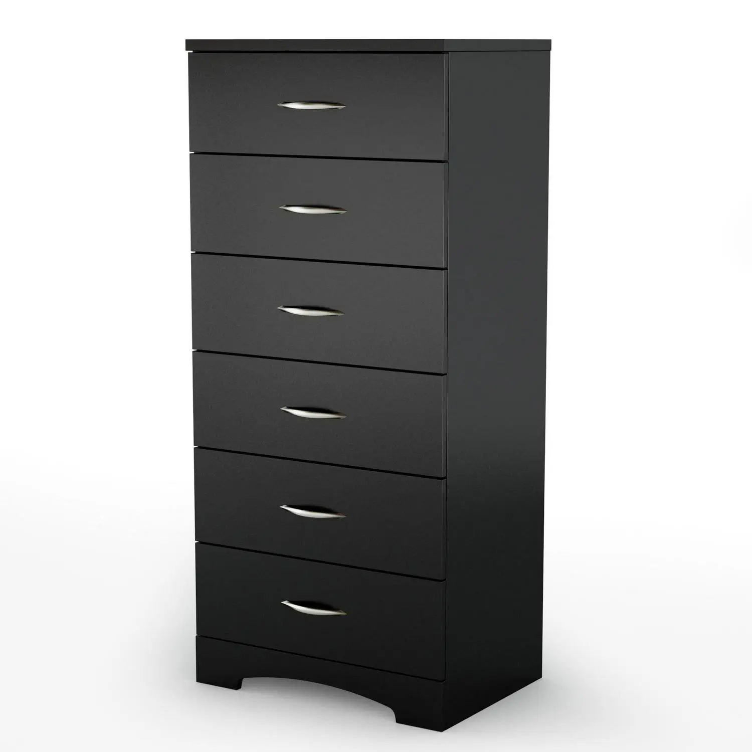 South Shore SoHo 6-Drawer Lingerie Chest, Pure Black 1 South Shore SoHo 6-Drawer Lingerie Chest, Pure Black