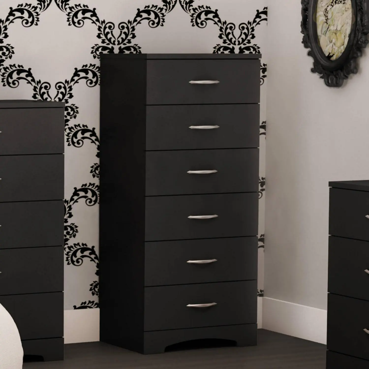 South Shore SoHo 6-Drawer Lingerie Chest, Pure Black 2 South Shore SoHo 6-Drawer Lingerie Chest, Pure Black - Image 2