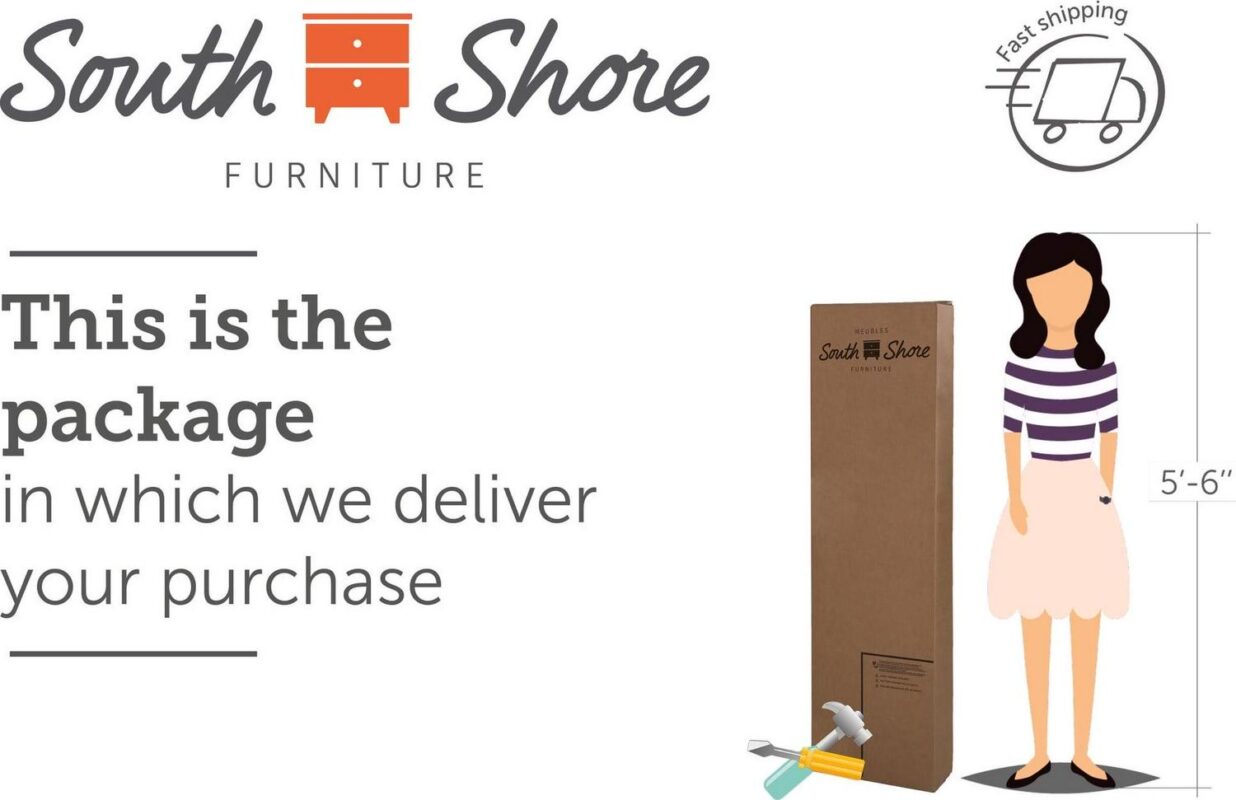 South Shore SoHo 6-Drawer Lingerie Chest, Pure Black - Image 6