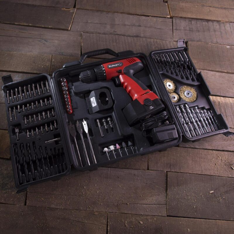 Stalwart 18-Volt Ni-Cad Cordless Drill With 89-Piece Drill Set, W550031 Power Tool Sets - Image 6