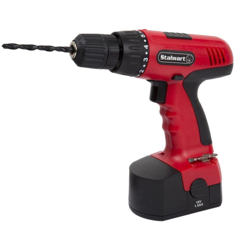 Stalwart 18-Volt Ni-Cad Cordless Drill With 89-Piece Drill Set, W550031 Power Tool Sets - Image 3
