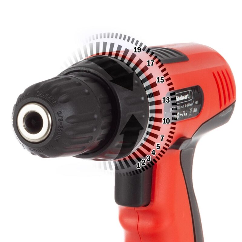 Stalwart 78PC 18V Cordless Drill Set with Bits, Sockets, and Drivers (Red) - Image 6