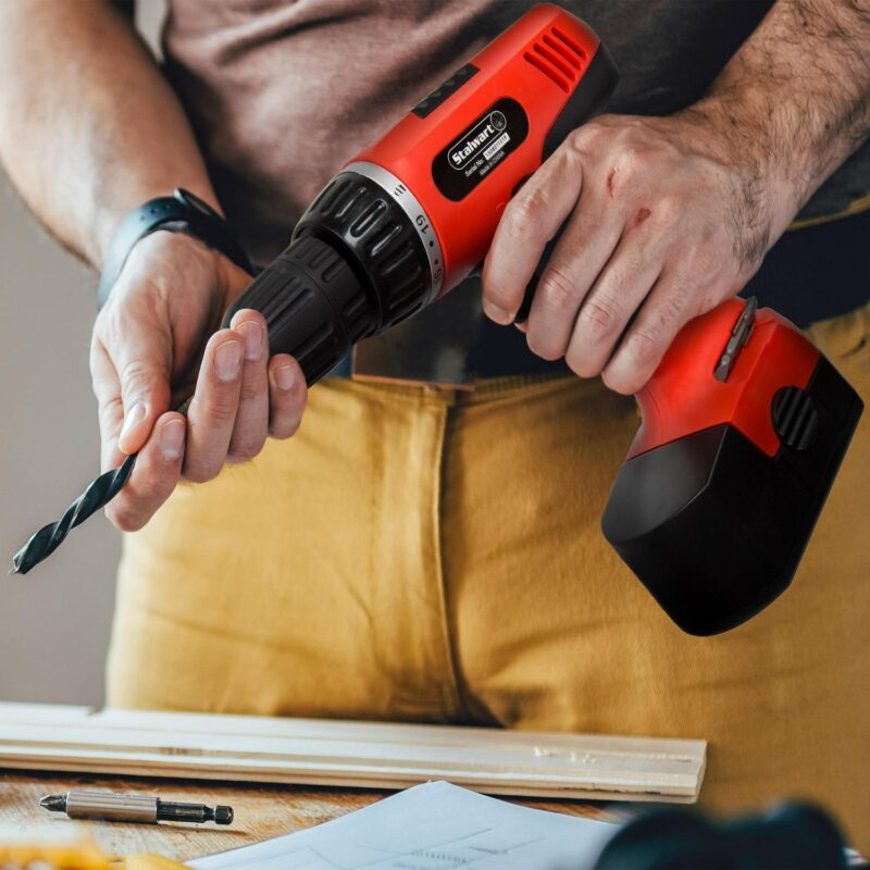 Stalwart 78PC 18V Cordless Drill Set with Bits, Sockets, and Drivers (Red) - Image 4