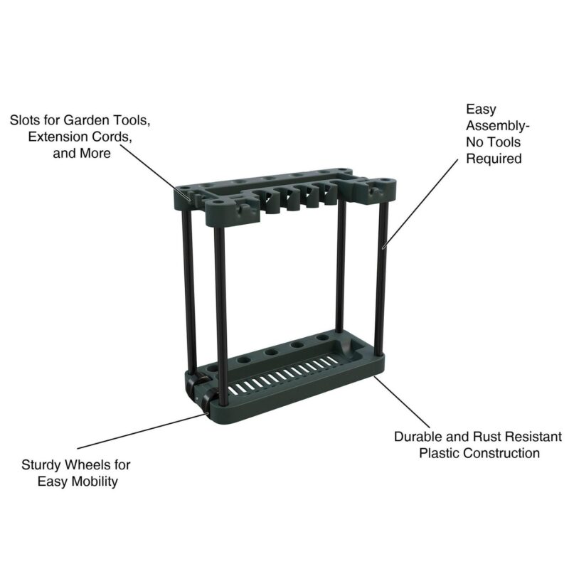 Stalwart Garden Tool Organizer a Rolling Utility Cart a Holds 40 Yard Tools - Image 4