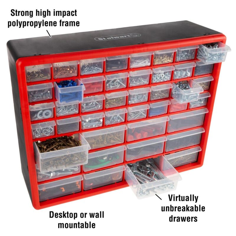 Stalwart Tool Storage Mountable& Durable Organizer(44 Drawers) - Image 4