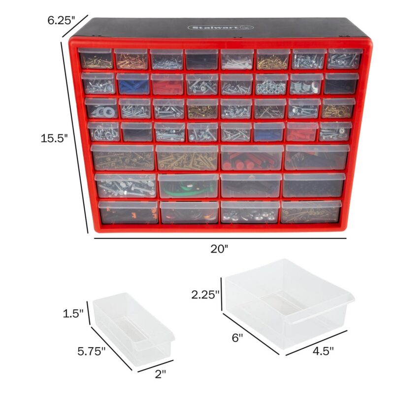 Stalwart Tool Storage Mountable& Durable Organizer(44 Drawers) - Image 5