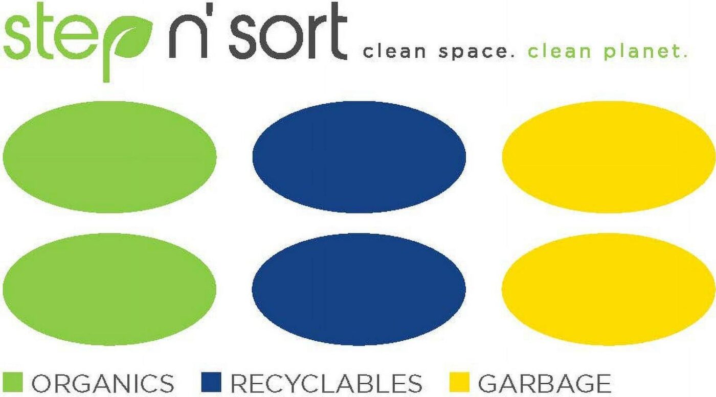 Step N' Sort 3-Compartment Stainless Steel Kitchen Trash and Recycling Bin, 16 gal - Image 5