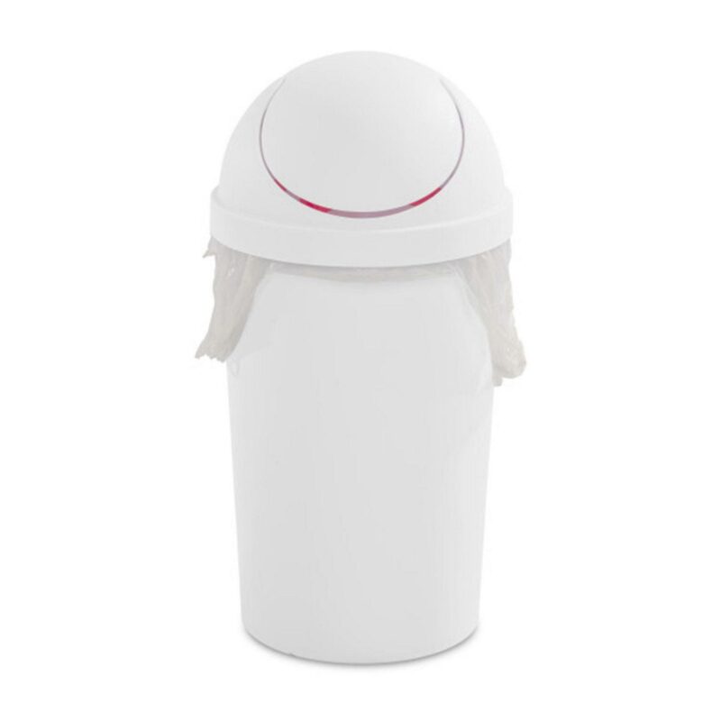 Sterilite 10838006 3 Gallon Round Swing Top Plastic Wastebasket, White (6 Pack) - Image 7