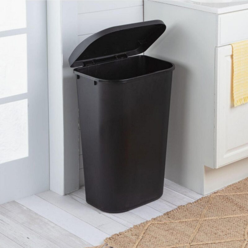 Sterilite 11.3 Gal Lift Top Kitchen Trash Can Wastebaskets, Black (24 Pack) - Image 4
