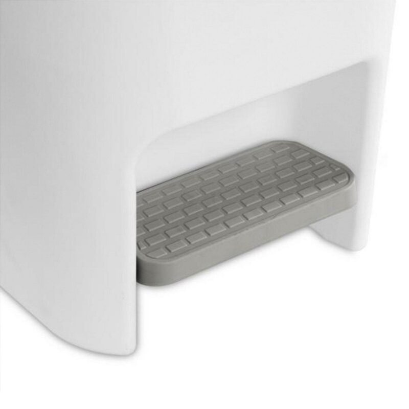 Sterilite 11 Gal Slim StepOn Handsfree Portable Wastebasket, White (4 Pack) - Image 3