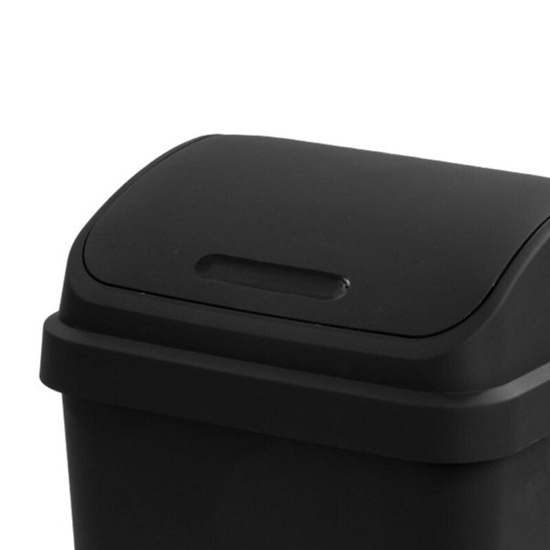 Sterilite 13 Gallon Swing Top Lid Wastebasket Trash Can for Kitchen, Black (16 Pack) - Image 6