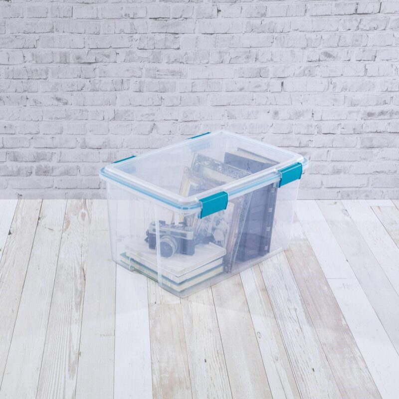 Sterilite 54 Qt. Gasket Box Blue Aquarium Case of 4 - Image 4