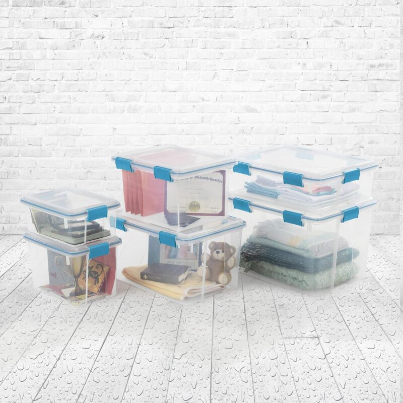 Sterilite 54 Qt. Gasket Box Blue Aquarium Case of 4 - Image 12