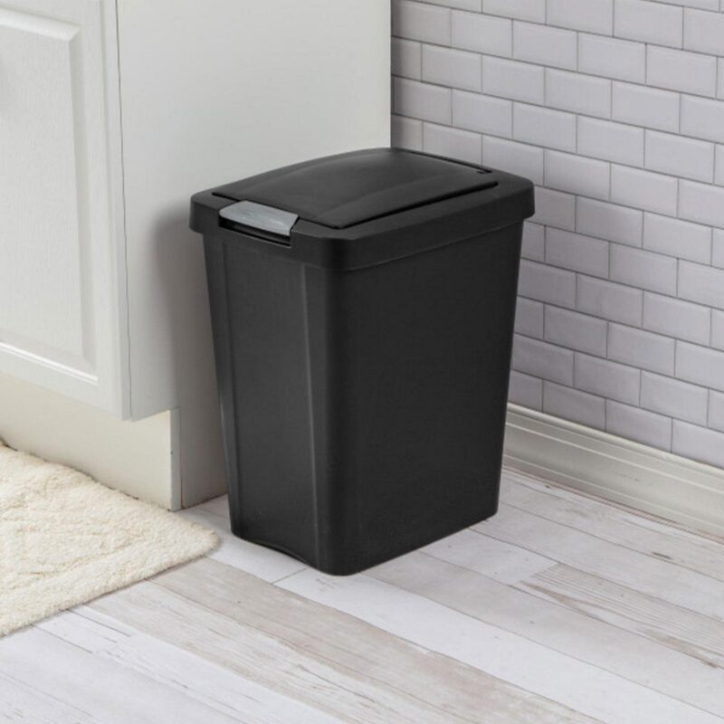 Sterilite 7.5 Gallon TouchTop Wastebasket with Titanium Latch, (12 Pack) - Image 5