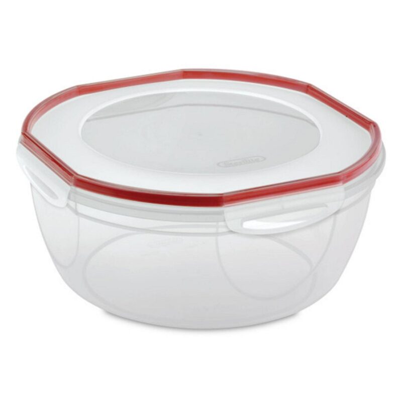 Sterilite Ultra Seal 8.10 Quart Plastic Food Storage Bowl Container, 6 Pack