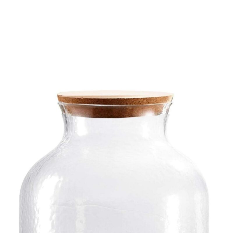 Style Setter, Round, Hammered Clear Glass Drink Dispenser with Spigot and Cork Lid, 2.7-gal - Image 5