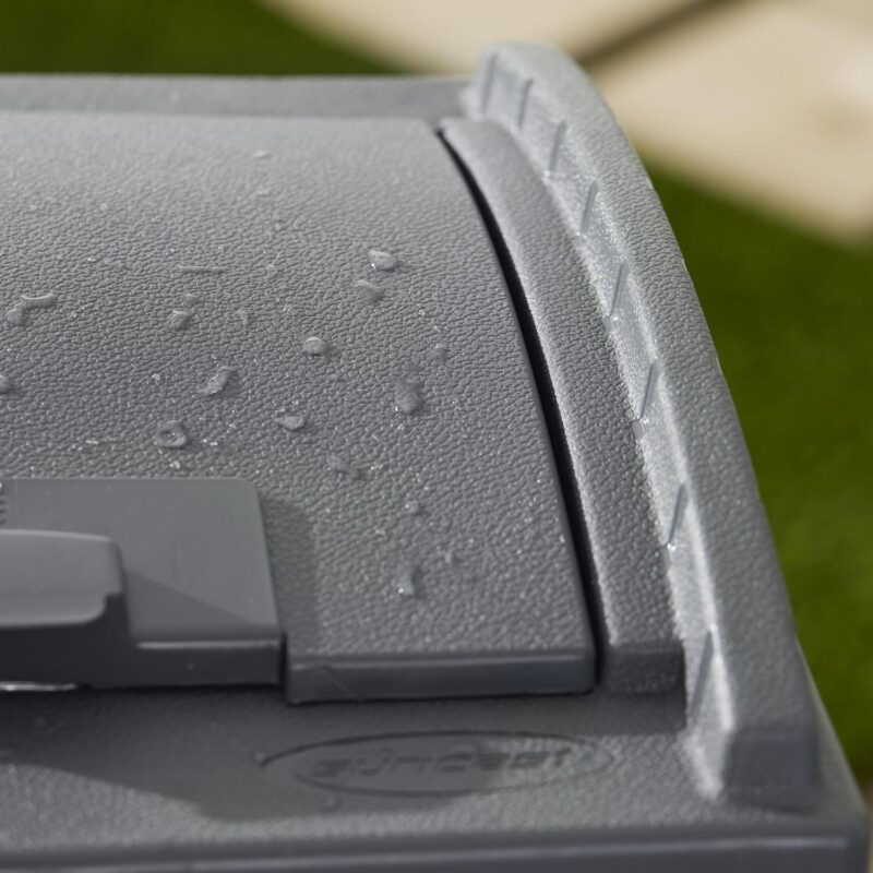 Suncast Trash Hideaway Refuse Container, Outdoor Resin Bin, Cyberspace - Image 9