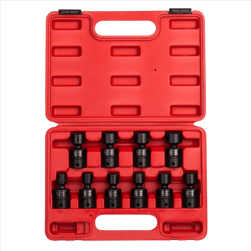 Sunex 3657 3/8  Drive 10 Pc. Metric Univ. Impact Socket Set delete 6 pt