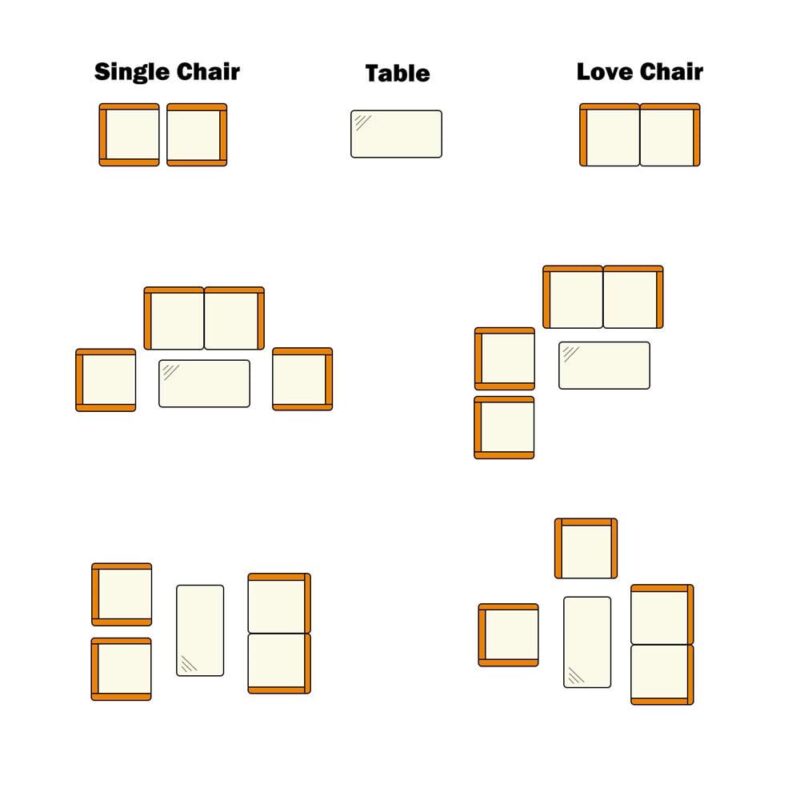 Superjoe Outdoor Patio Furniture Set 4 Pcs Wicker Sectional Conversation Sofa Steel Frame Rattan Couch with Coffee Table on Sale, Brown Rattan Beige Cushion - Image 6