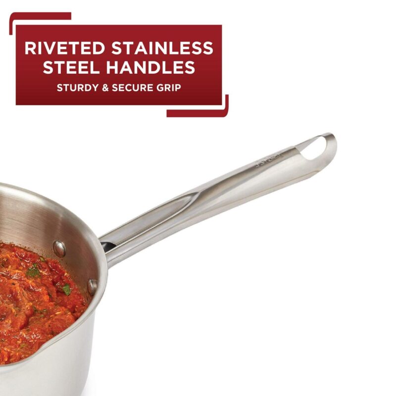 T-fal Cook and Strain Stainless Steel Cookware Set, 14 Piece Set, Dishwasher Safe - Image 7
