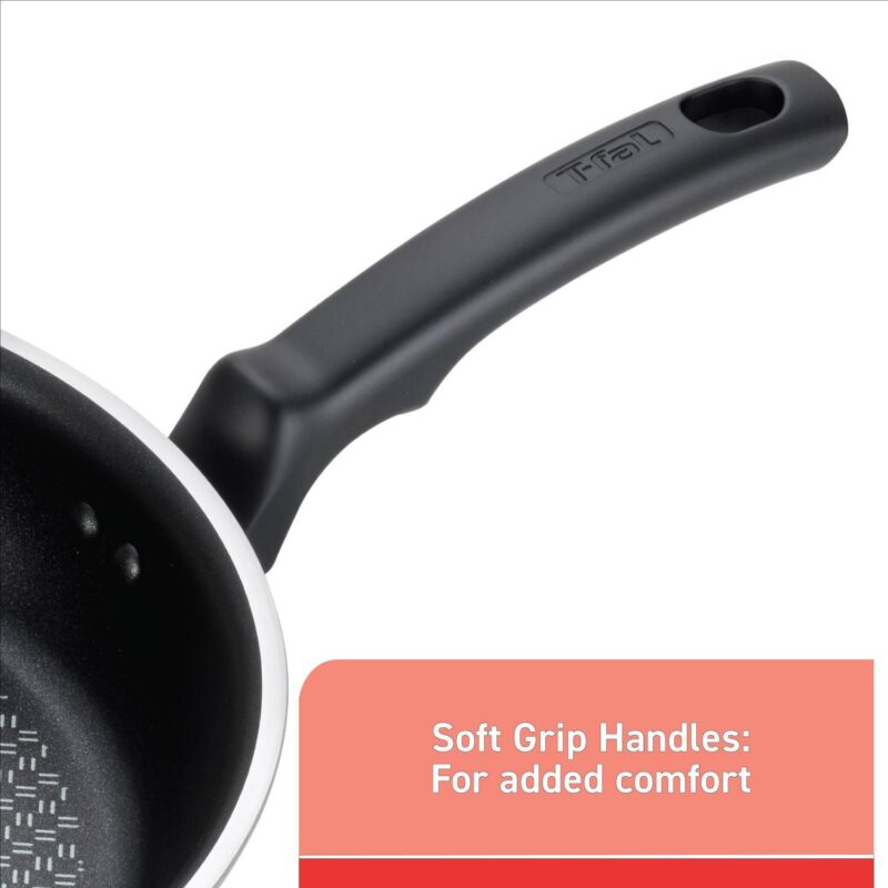T-fal Cook and Strain Nonstick Cookware Set, 14 piece Set, Black, Dishwasher Safe - Image 8