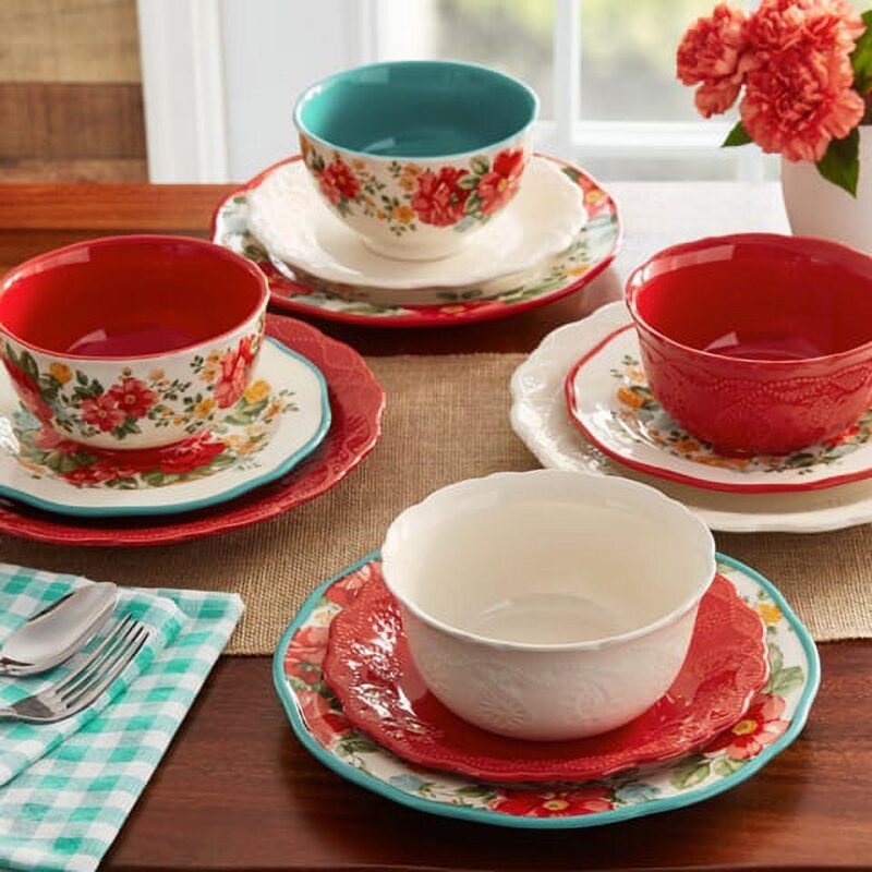 The Pioneer Woman Assorted Dinnerware Set, 12-Piece Set - Image 2