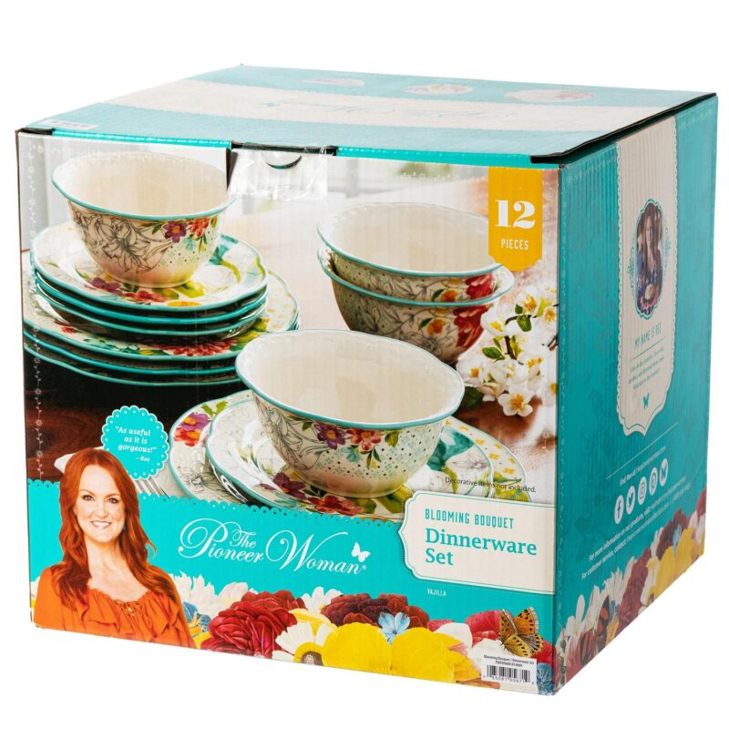 The Pioneer Woman Blooming Bouquet 12-Piece Dinnerware Set - Image 6