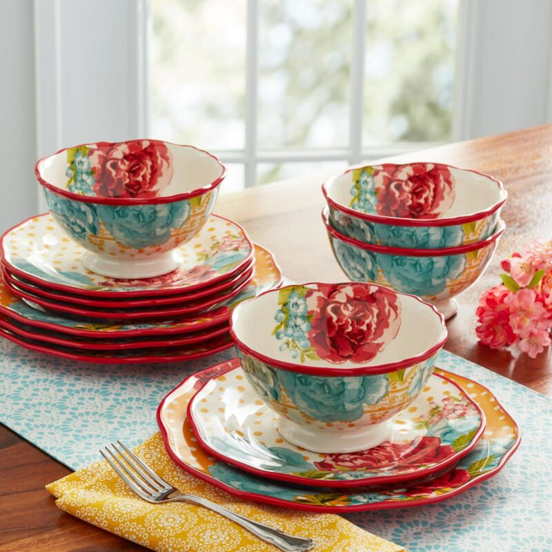 The Pioneer Woman Blossom Jubilee 12-Piece Dinnerware Set - Image 2