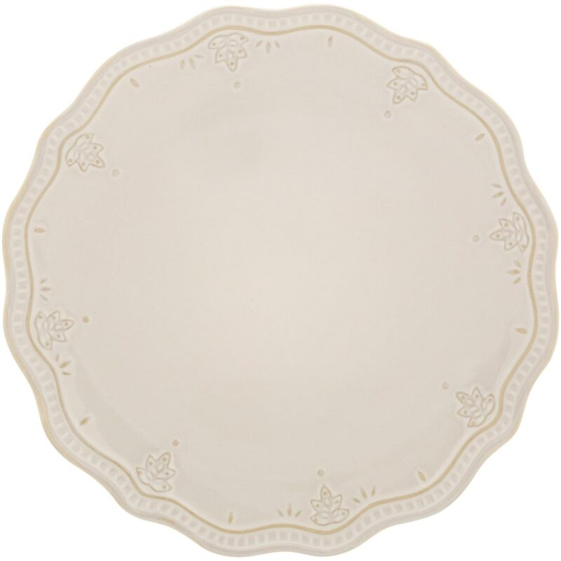 The Pioneer Woman Farmhouse Lace 12-Piece Dinnerware Set, Linen - Image 5
