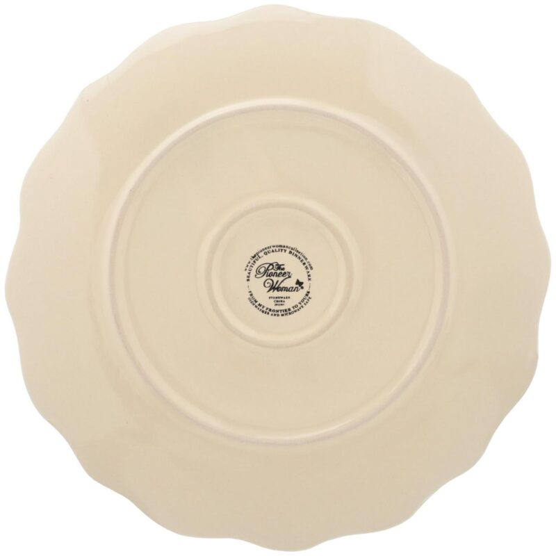 The Pioneer Woman Farmhouse Lace 12-Piece Dinnerware Set, Linen - Image 3