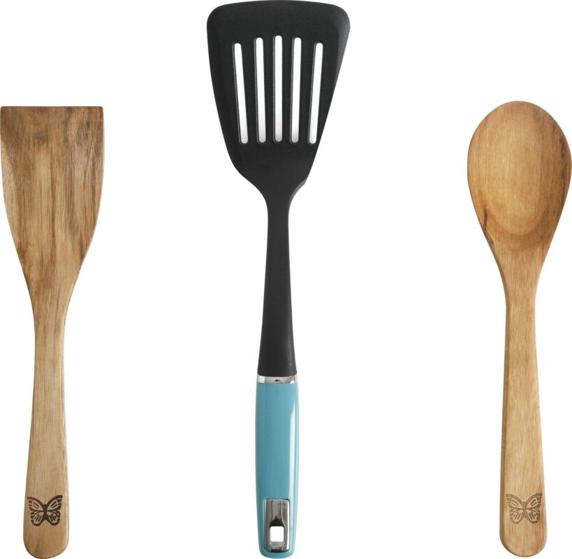The Pioneer Woman Frontier Speckle 24-Piece Aluminum Cookware Combo Set, Turquoise - Image 14