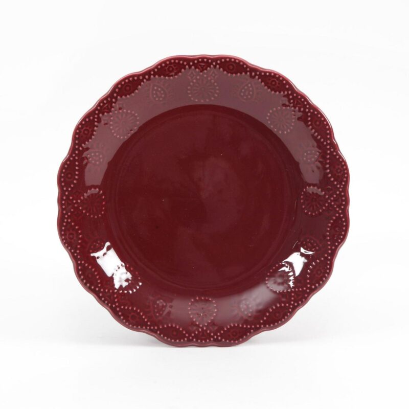 The Pioneer Woman Lace 12-Piece Dinnerware Set, Plum - Image 4