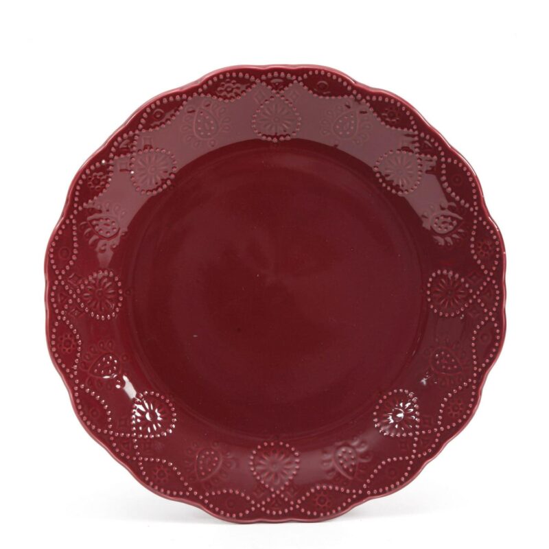 The Pioneer Woman Lace 12-Piece Dinnerware Set, Plum - Image 3