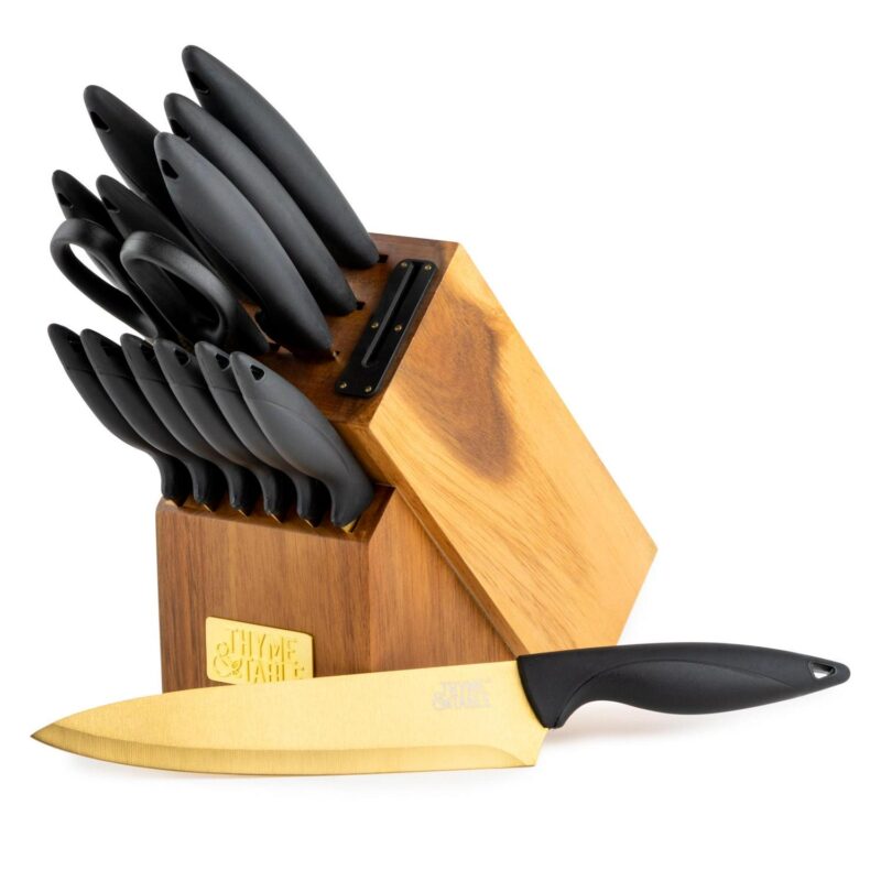 Thyme and Table 15-Piece Knife Block Set