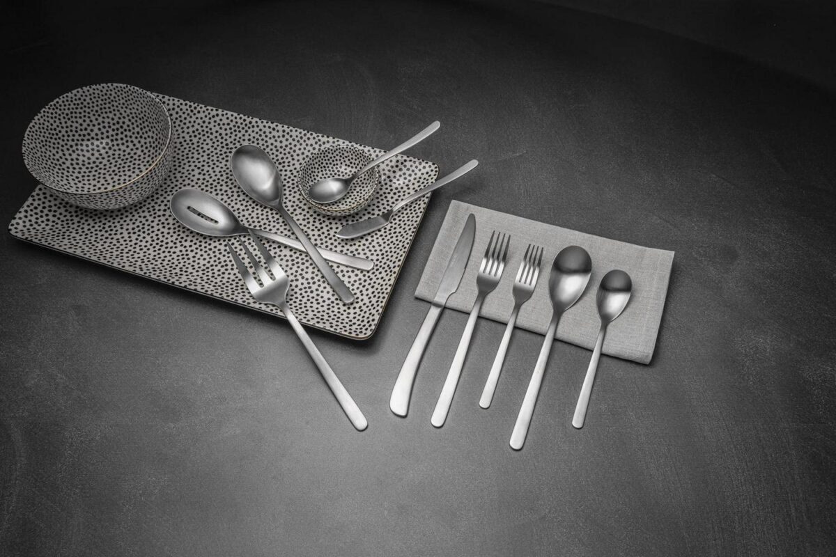 Thyme and Table 55-Piece Royal Stainless Steel Flatware and Hostess Set, Mirror - Image 3