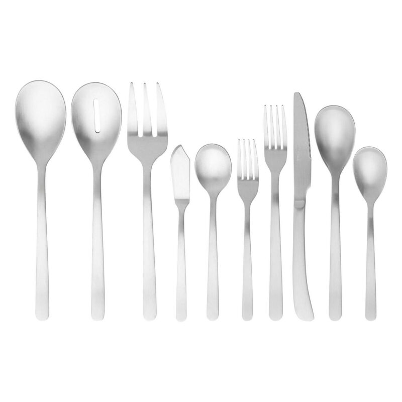 Thyme and Table 55-Piece Royal Stainless Steel Flatware and Hostess Set, Mirror