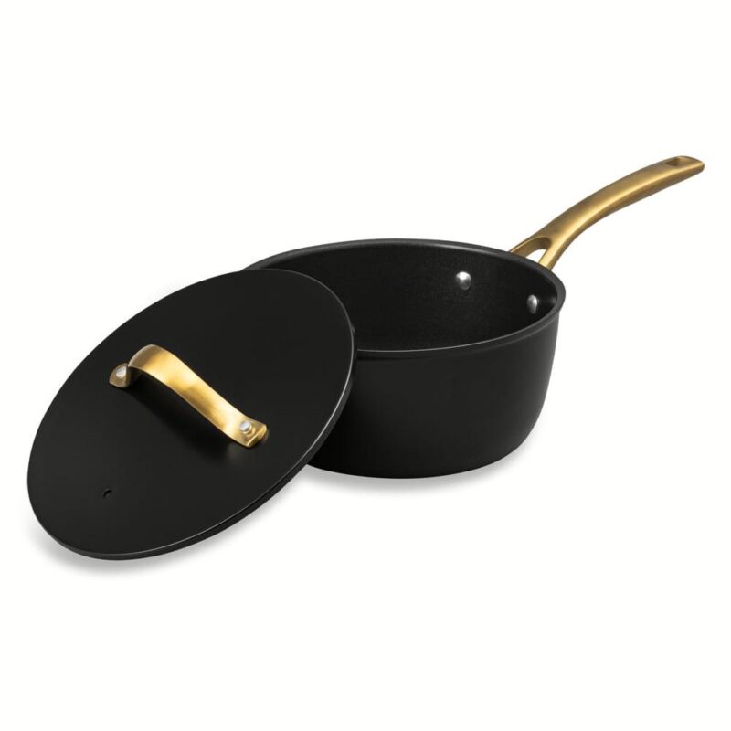 Thyme and Table Acadia 12-Piece Cookware Set Non-Stick - Black and Gold - Image 7