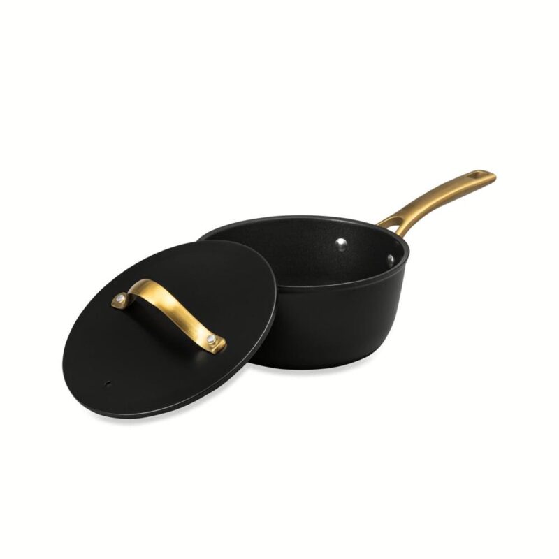 Thyme and Table Acadia 12-Piece Cookware Set Non-Stick - Black and Gold - Image 6