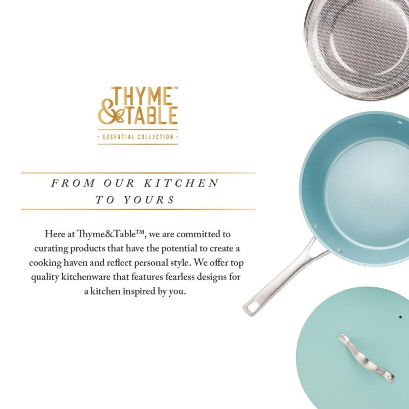Thyme and Table Chef Set with Steamer Basket, Acadia Blue - Image 3