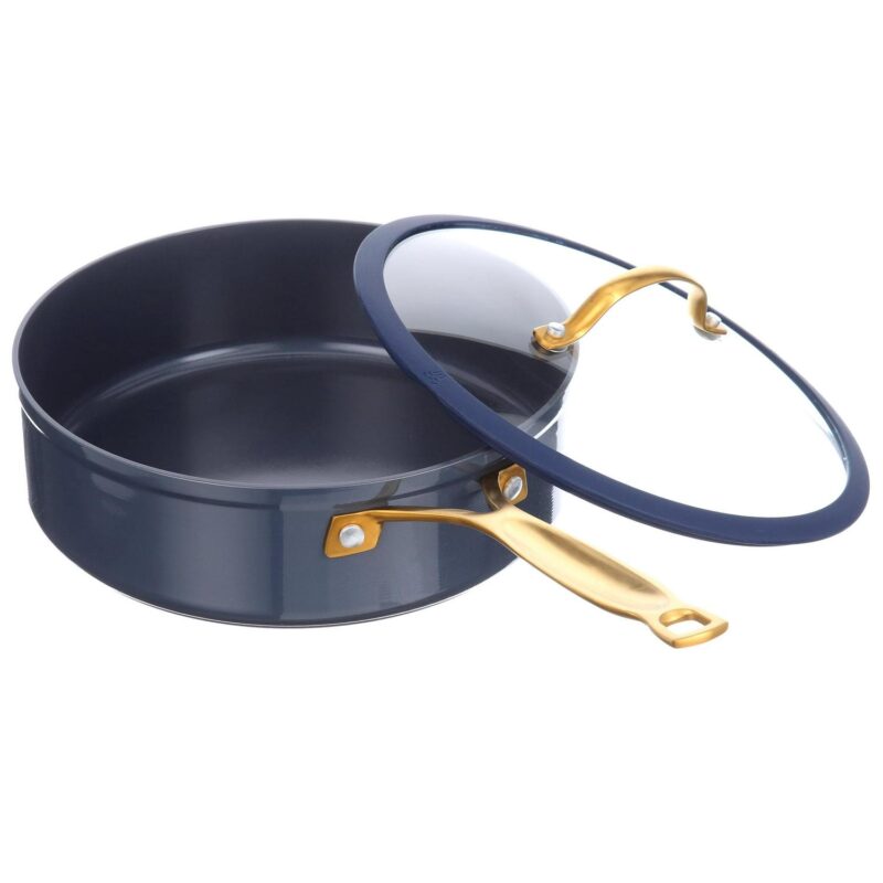 Thyme and Table Non-Stick Pots and Pans 12-Piece Cookware Set, Blue - Image 10