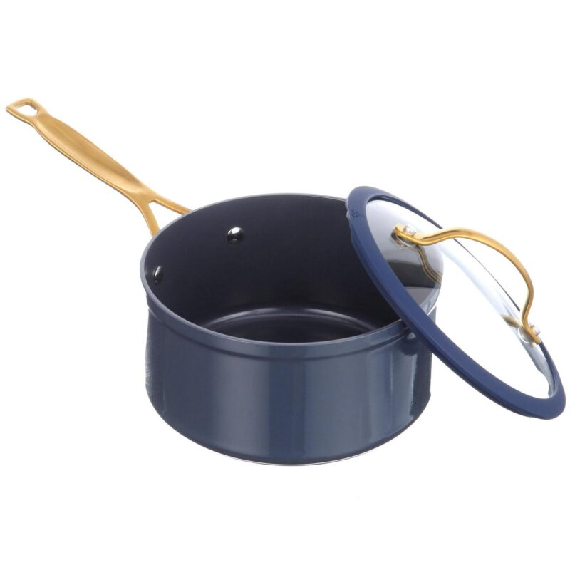 Thyme and Table Non-Stick Pots and Pans 12-Piece Cookware Set, Blue - Image 13