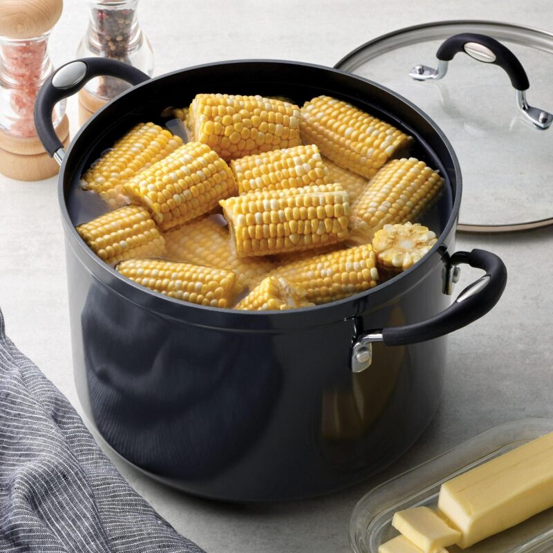 Tramontina 8 Qt Style Gray Non Stick Covered Stock Pot - Image 3
